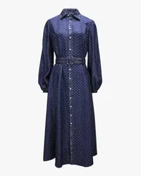 Ralph Lauren Seidenkleid Blau