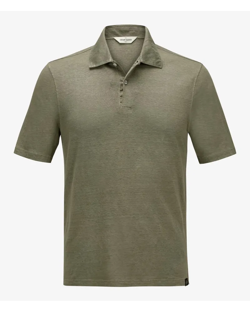 Gran Sasso Leinen-Polo-Shirt Grün