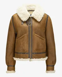 Ralph Lauren Lederjacke Braun