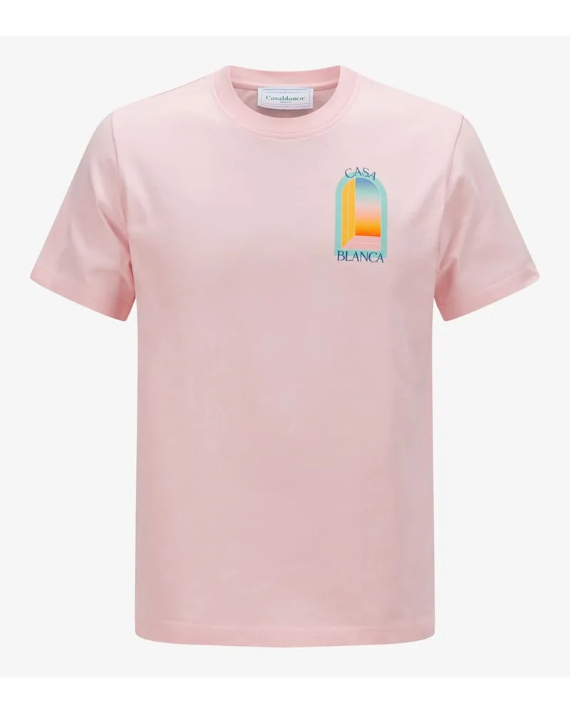 Casablanca Paris L'Arc Colore Printed T-Shirt Rosa