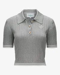 Casablanca Paris Poloshirt Silbern