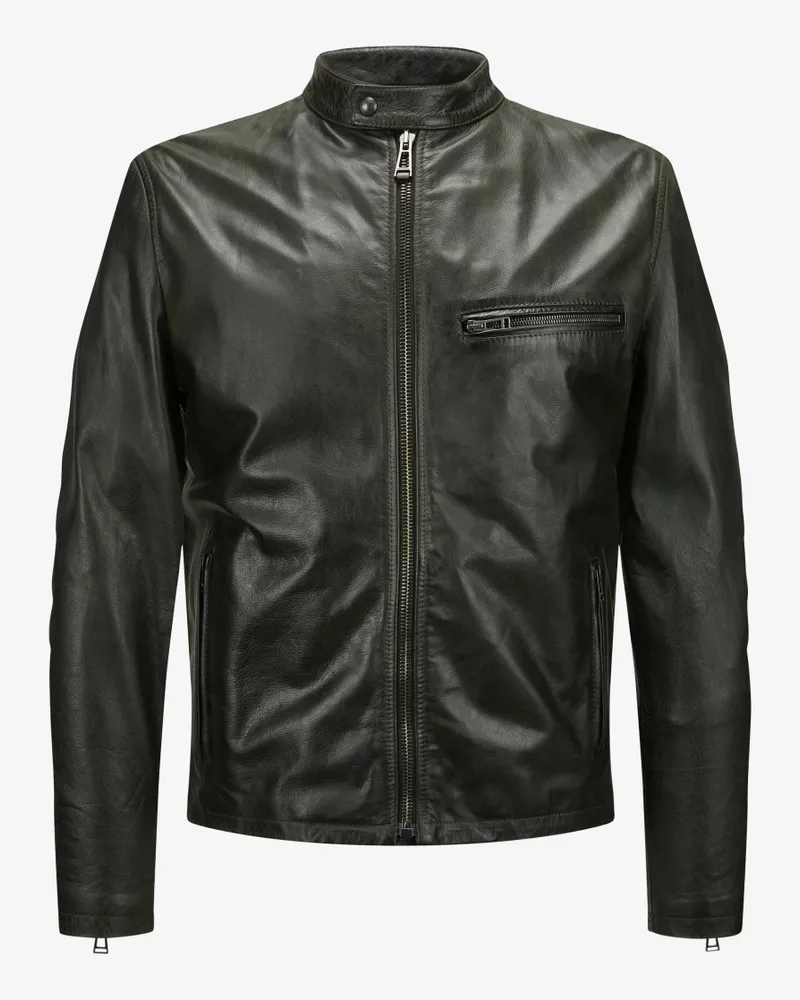 Belstaff Lagacy Pearson Lederjacke Grün