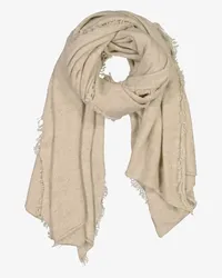 William Lockie Flora Cashmere-Schal Beige