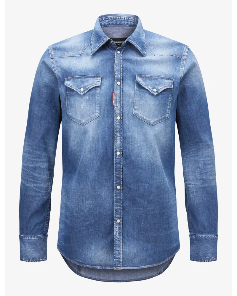 Dsquared2 Classic Western Jeanshemd Blau