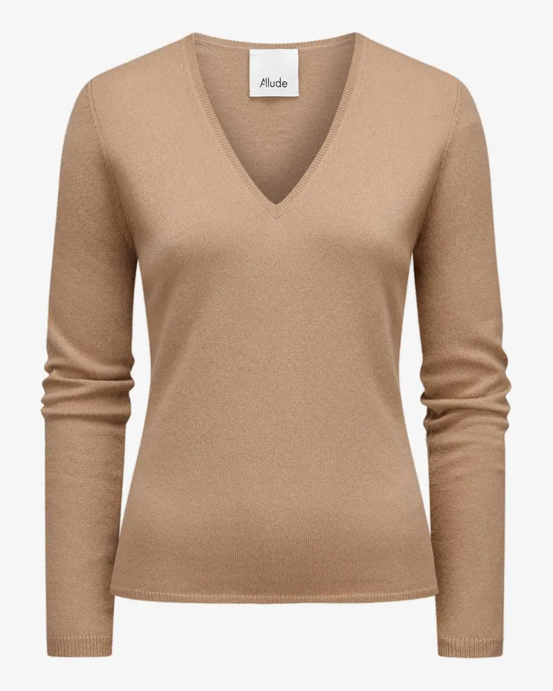 ALLUDE Cashmere-Pullover Beige