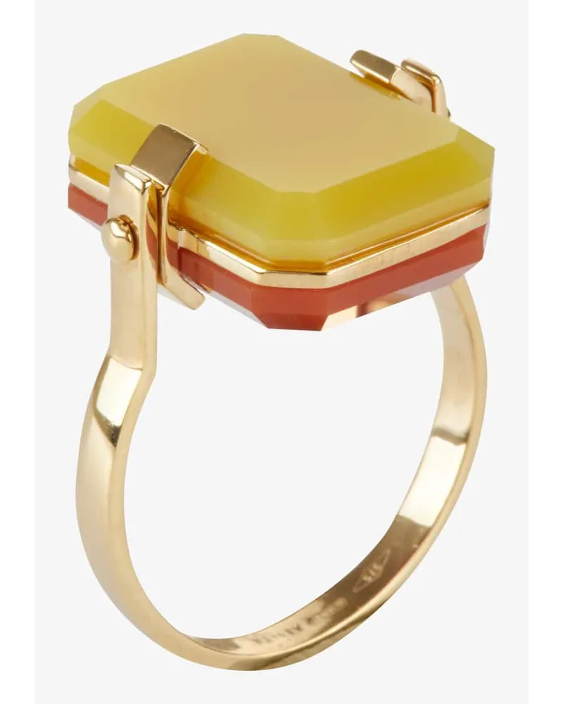 Aliita Sandwich Deco Ring Gold