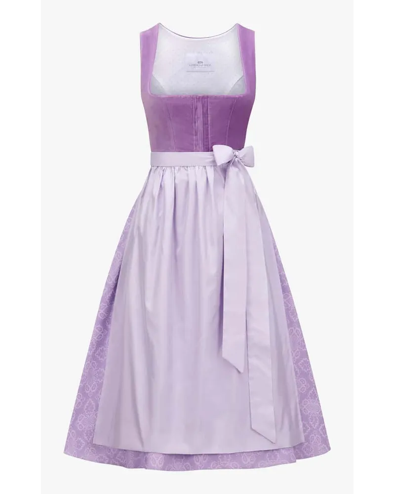 Lodenfrey Midi-Wiesndirndl mit Schürze Violett