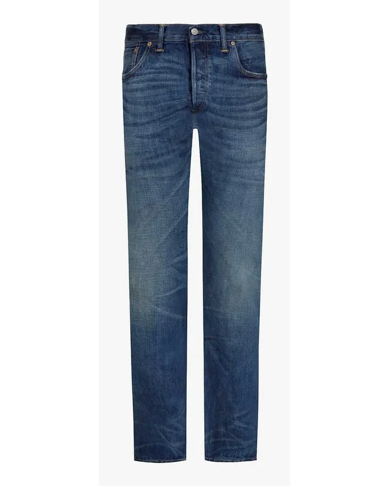 RRL Slim Narrow Jeans Blau