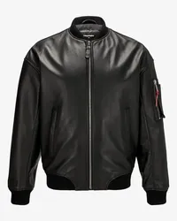 Dsquared2 Lederjacke Schwarz