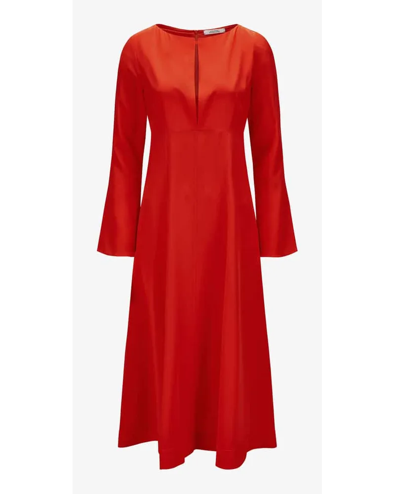 Dorothee Schumacher Sophisticated Volumes Seidenkleid Rot