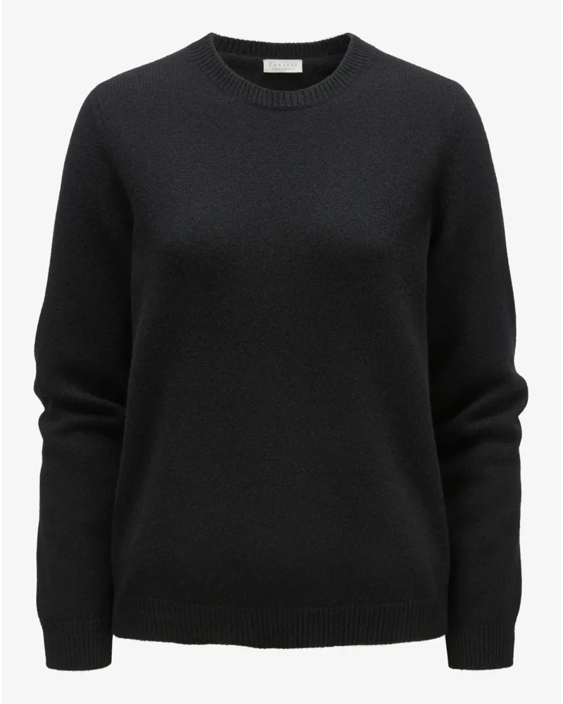 Lunaria Cashmere Cashmere-Pullover Schwarz