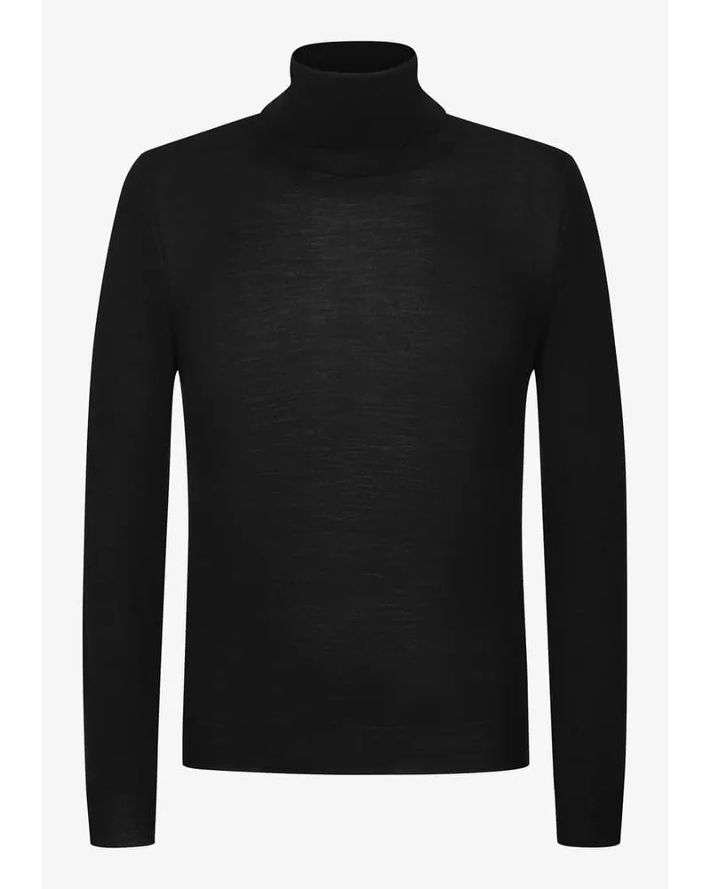 Fedeli Derby Rollkragenpullover Schwarz