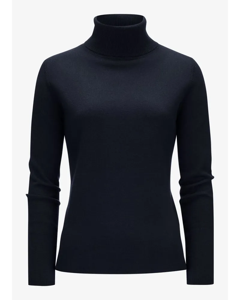 ALLUDE Cashmere-Rollkragenpullover Blau