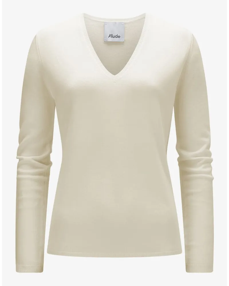 ALLUDE Cashmere-Pullover Weiß