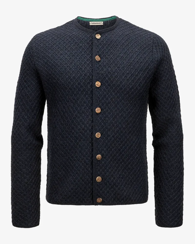 Gottseidank Xaver Trachten-Strickjacke Blau