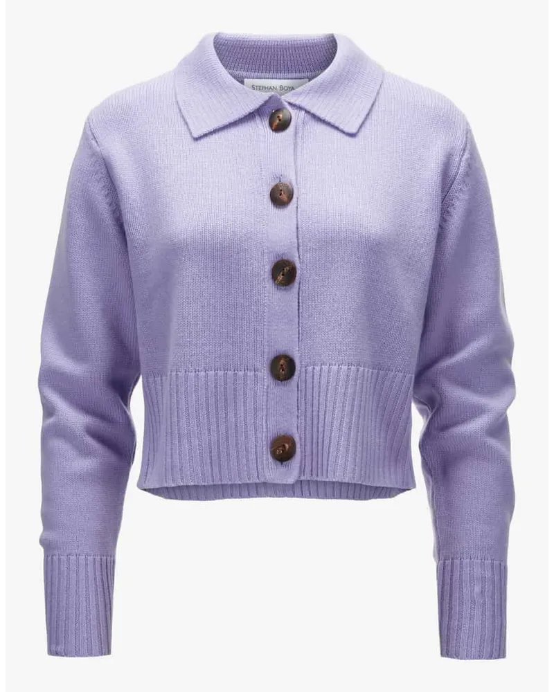 Stephan Boya Star Cashmere-Strickjacke Violett