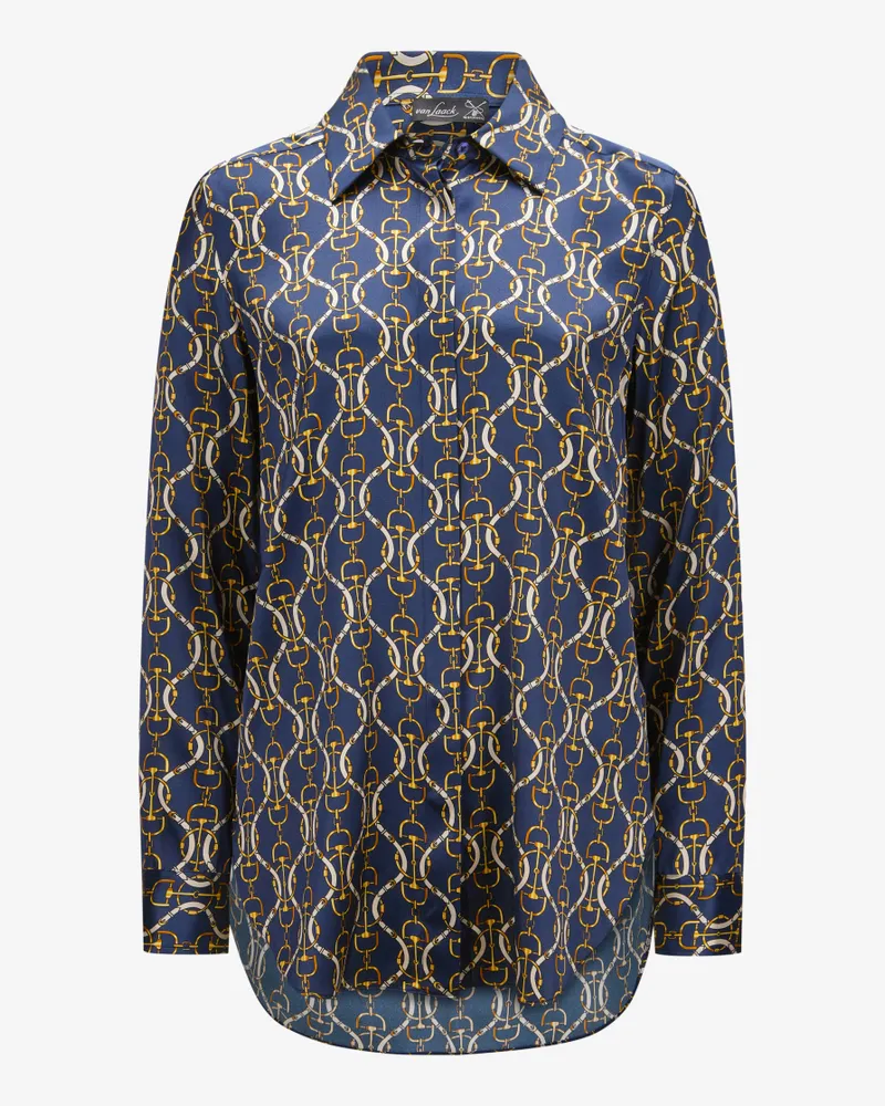 van Laack Luzyn Seidenbluse Blau