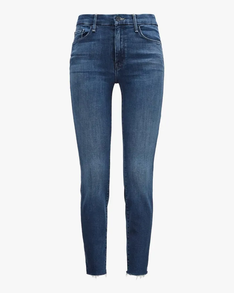 Mother The Looker 7/8-Jeans Ankle Fray Blau