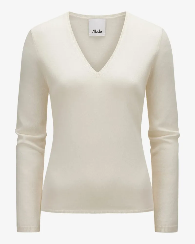 ALLUDE Cashmere-Pullover Weiß