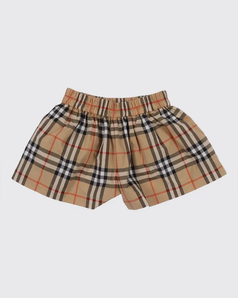 Burberry Jogging-Shorts für Jungen aus Baumwolle mit Vintage-Check-Muster Beige