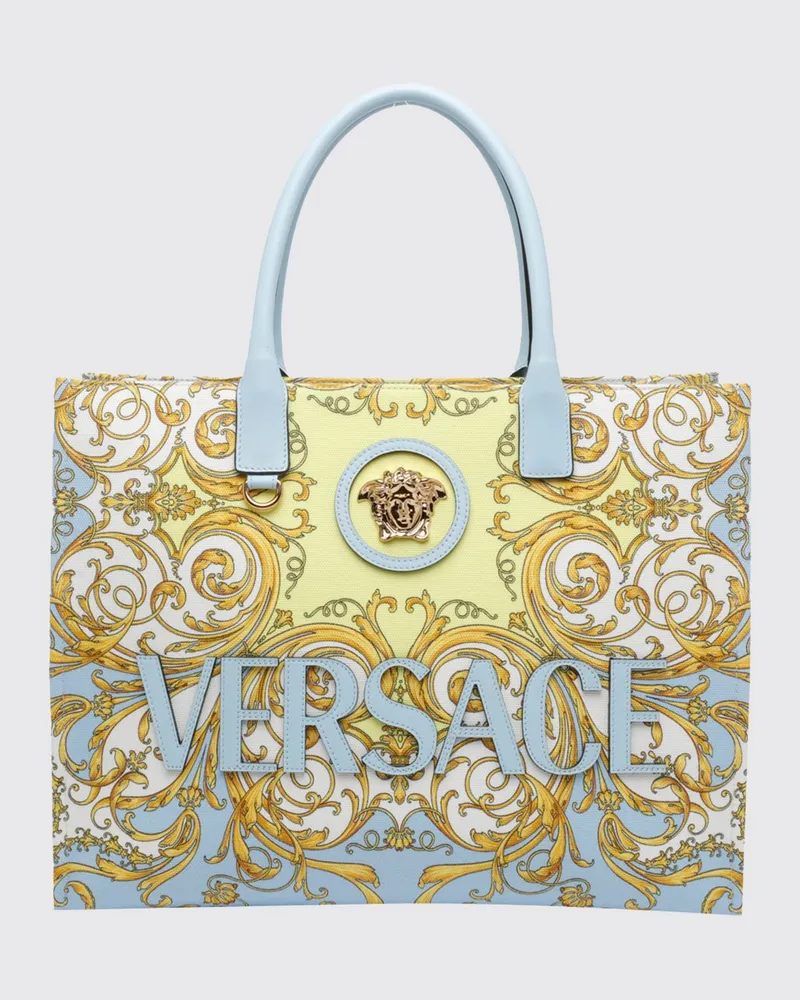 Versace Schultertasche damen Hellblau