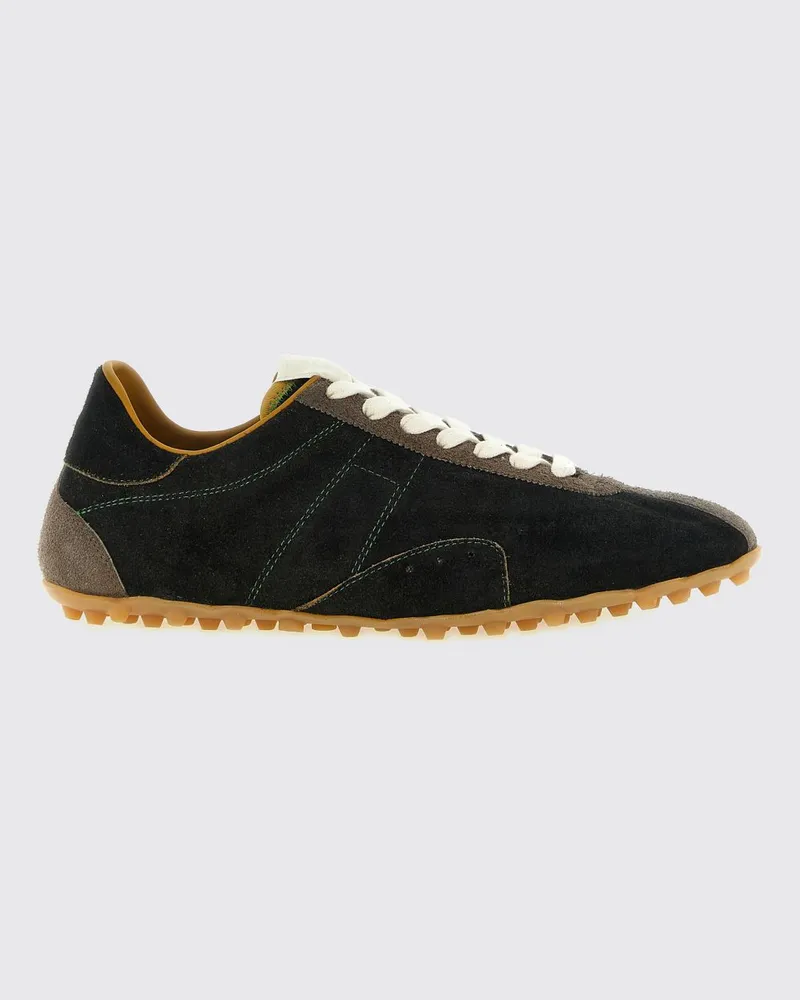 Maison Margiela Sprinters Low-Top-Sneaker aus Leder und Wildleder mit zweifarbigem abstraktem Design Bunt
