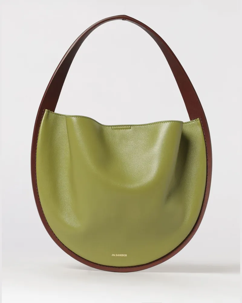 Jil Sander Pivot Ledertasche Grün