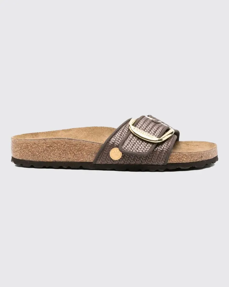 Birkenstock Madrid Big Buckle Bast-Sandalen Braun