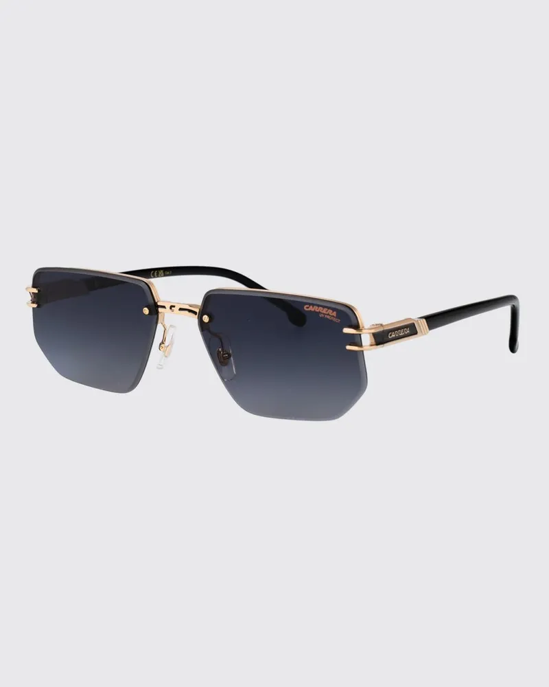 Carrera Rechteckige Aviator-Sonnenbrille aus Metall mit Verlaufsgläsern Schwarz