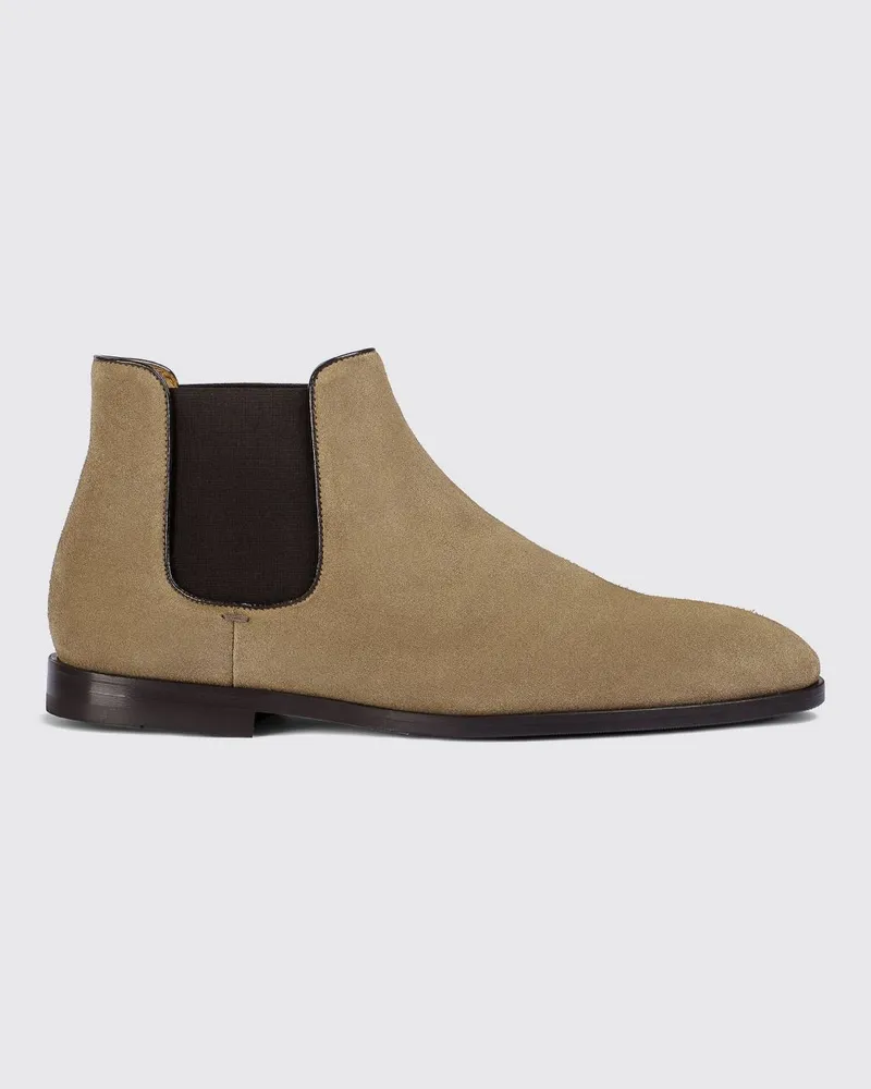 Doucal´s Chelsea-Boots aus Kalbsveloursleder mit Ledersohle Kakao