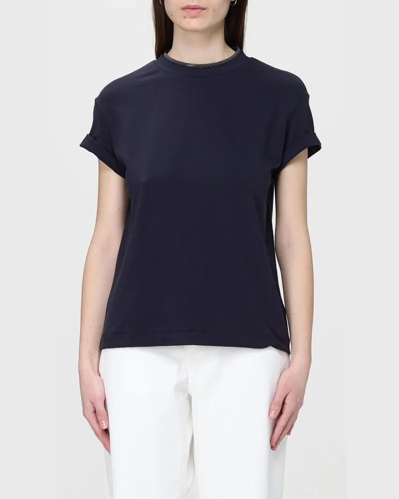 Brunello Cucinelli T-shirt damen Blau