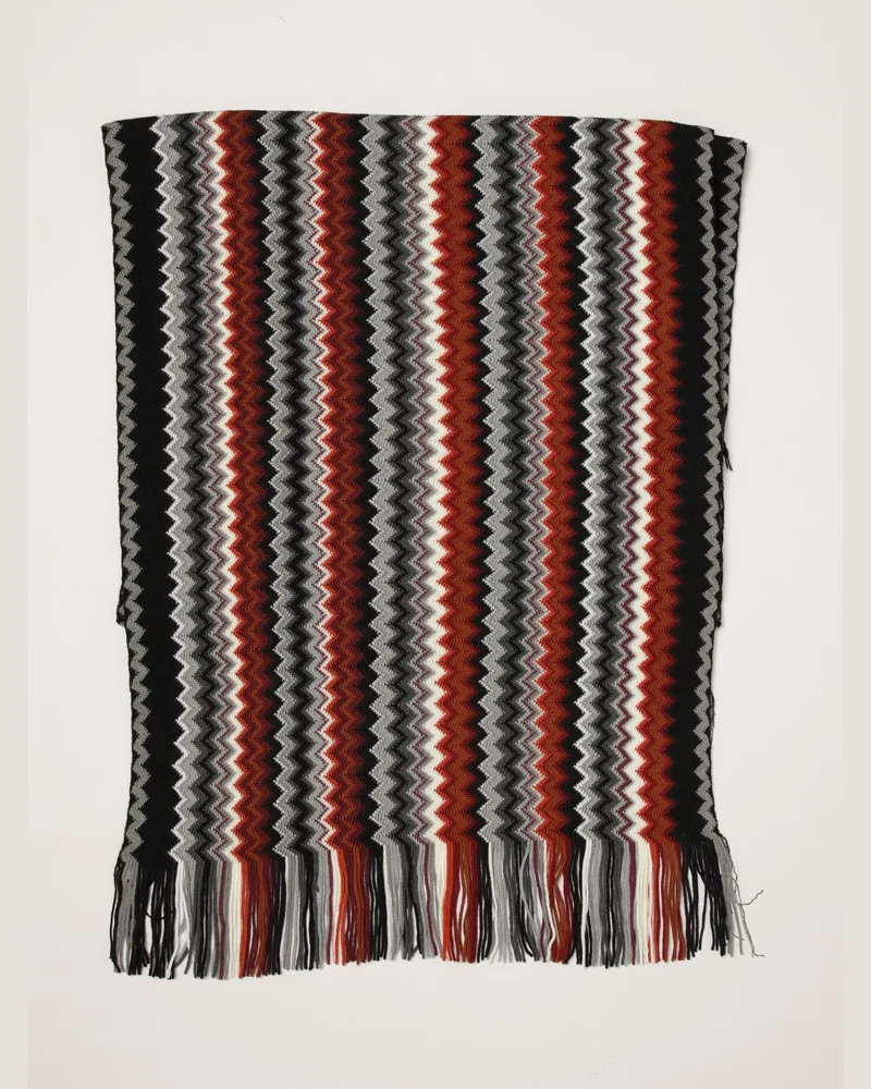 Missoni Schal aus Wollmischung mit abstraktem Streifenmuster Fa01