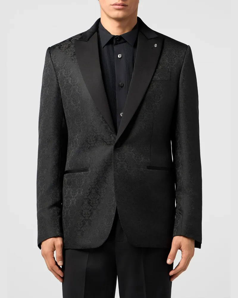 Billionaire Jacquard-Blazer Schwarz