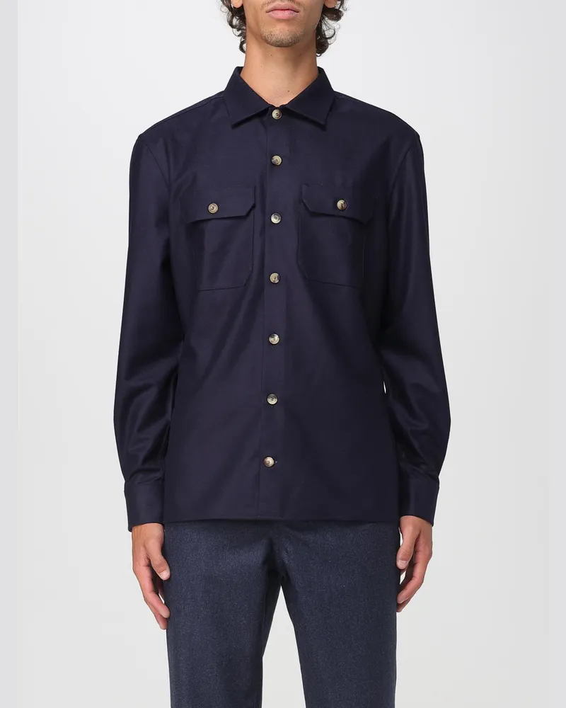 Brunello Cucinelli Hemd herren Navy