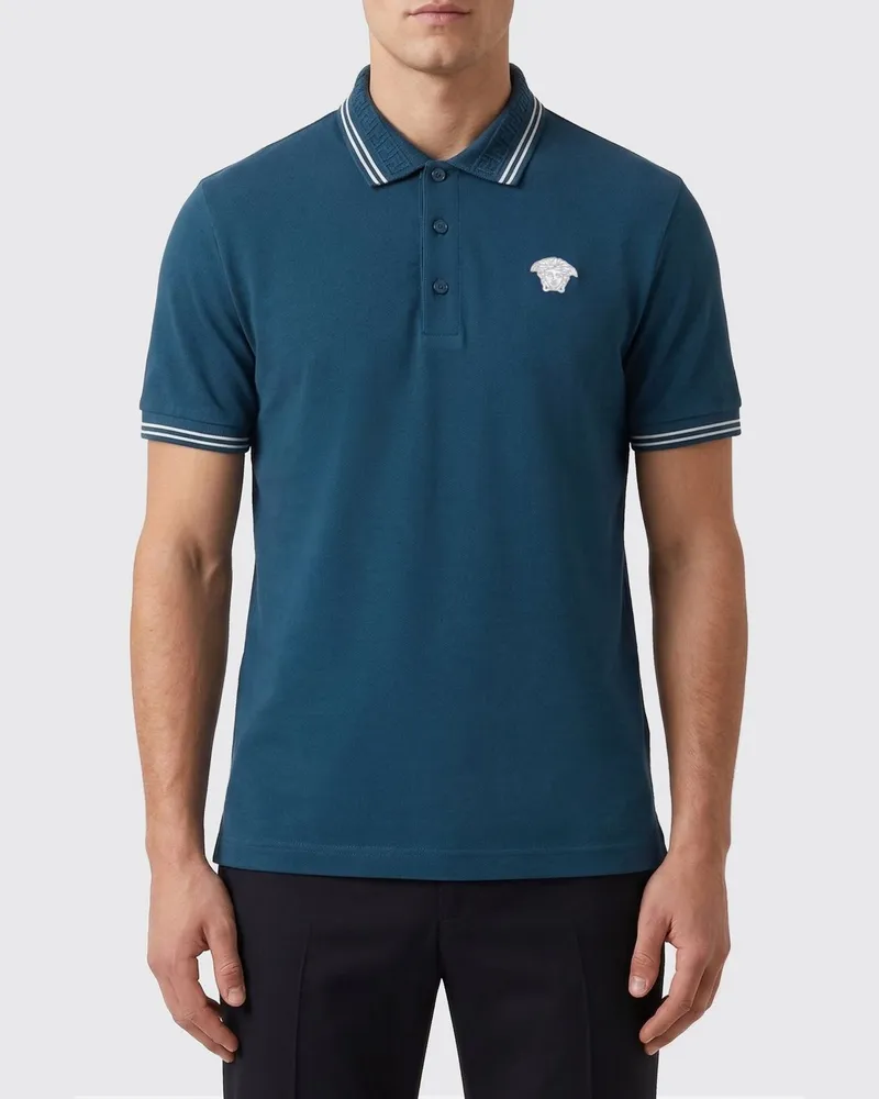 Versace Polo herren Petroleum