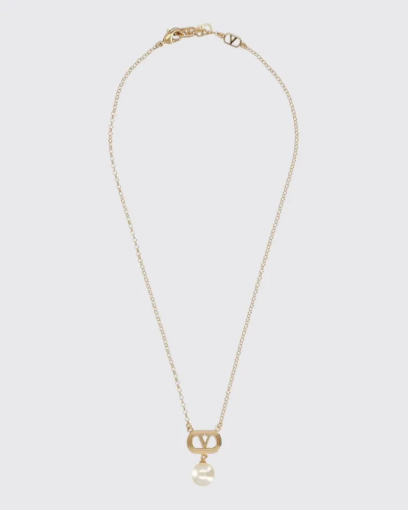 Valentino Garavani VLogo Signature Perlen-Choker-Halskette Stahl