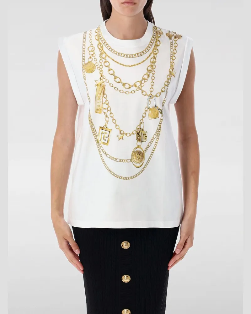 Balmain T-shirt damen Weiß