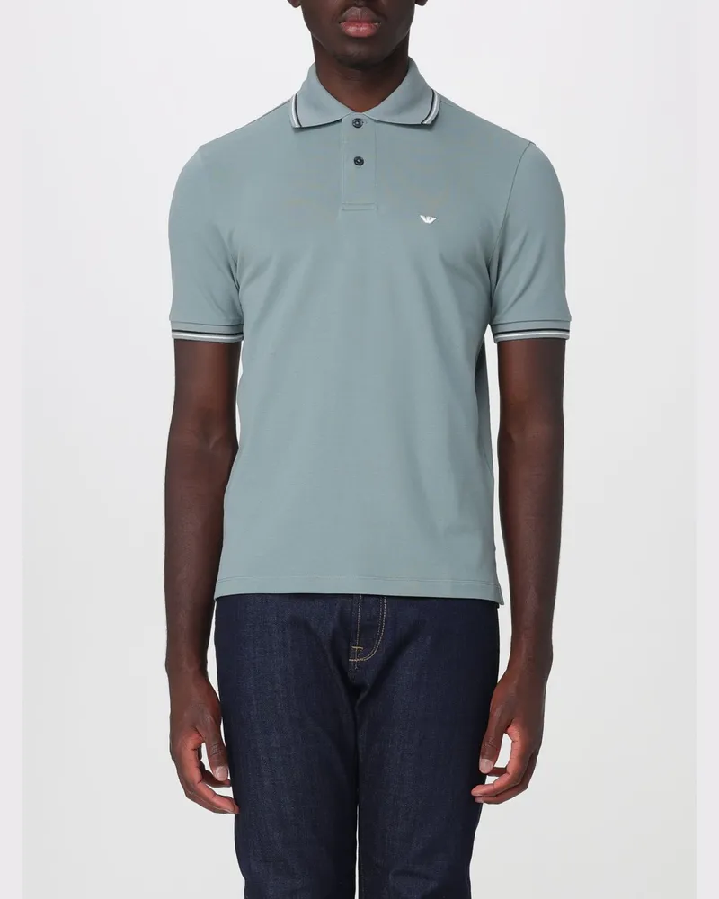 Emporio Armani Baumwoll-Polohemd mit Logo Grün
