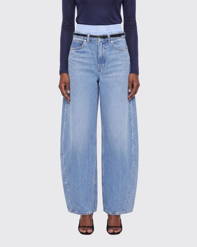 Alexander Wang Baggy Jeans aus regeneriertem Denim Blau