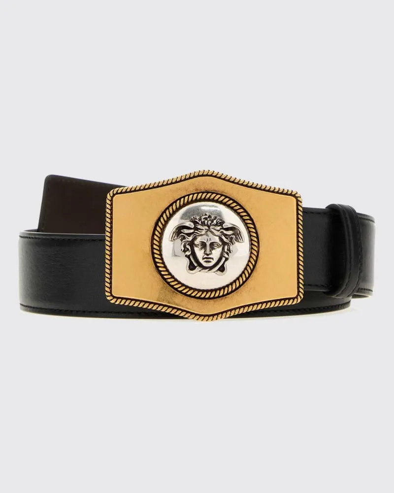 Versace Ledergürtel Schwarz