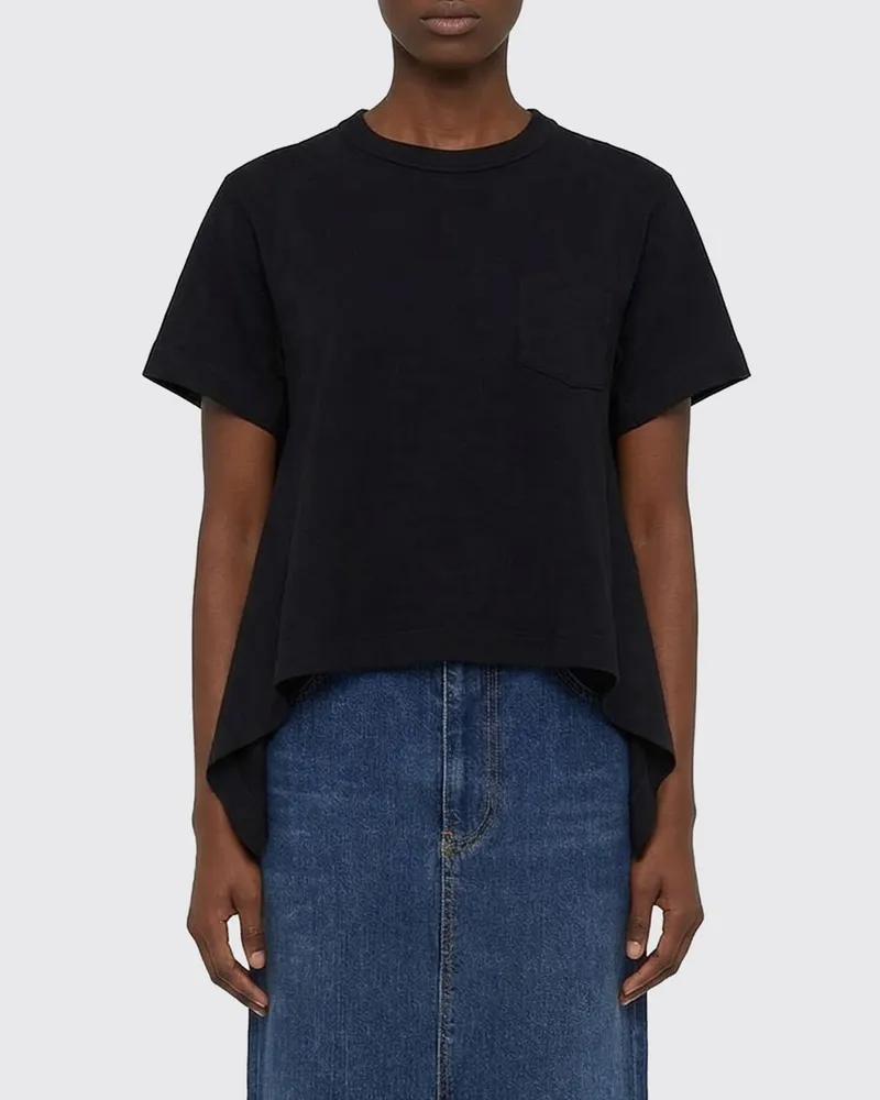 Sacai T-shirt damen Schwarz