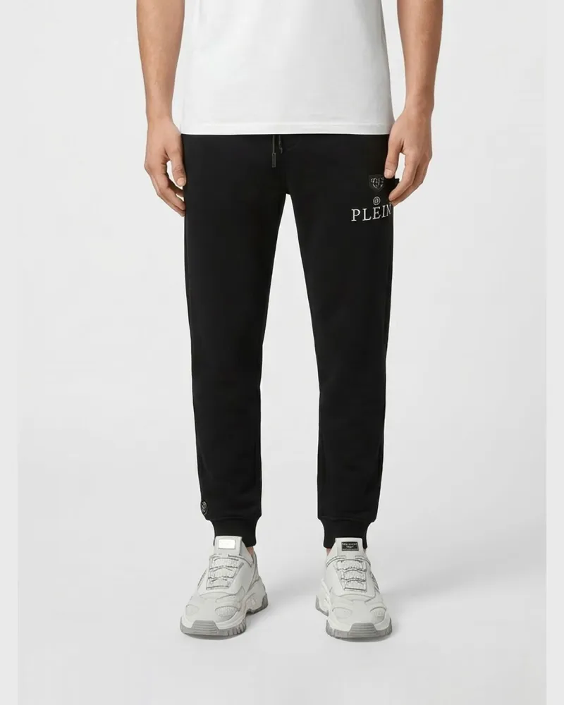 Philipp Plein Jogginghose aus Jersey mit elastischem Kordelzugbund Schwarz