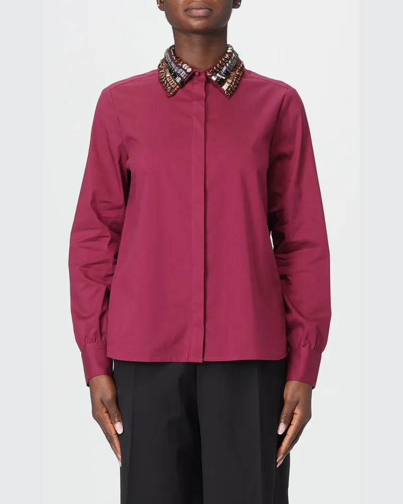 Maliparmi Hemdbluse damen Burgunderrot