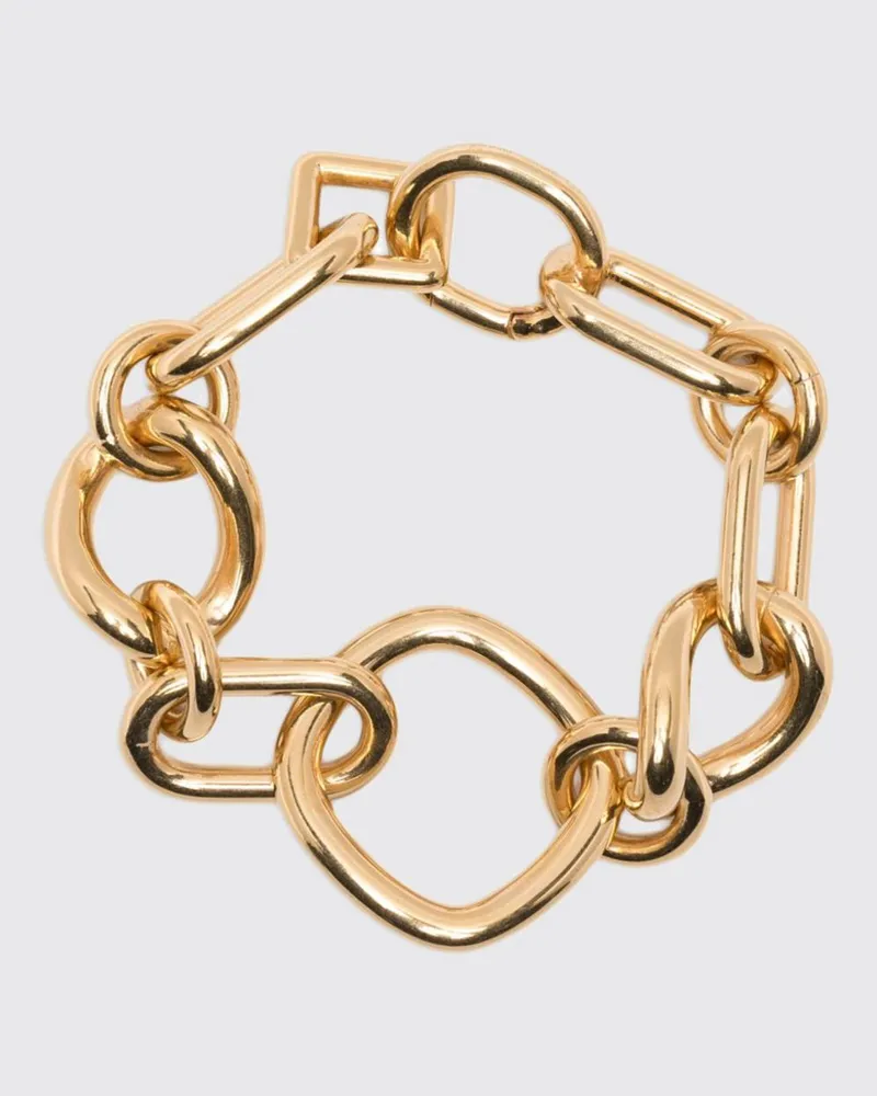 Celine Gourmette Kettenarmband aus goldfarbenem Messing mit Karabinerverschluss Gold