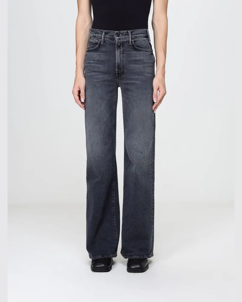 Mother Hoch taillierte Wide Leg Jeans The Hustler Roller aus Denim Denim