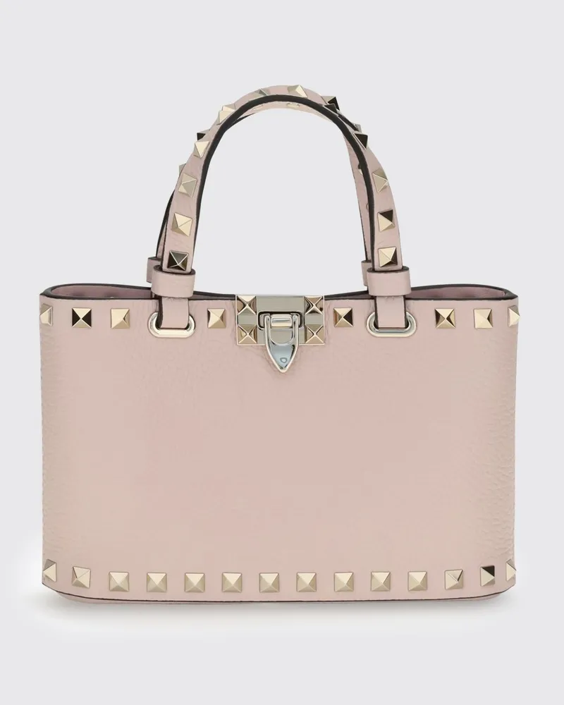 Valentino Garavani Rockstud Mini-Handtasche aus genarbtem Kalbsleder Quartz