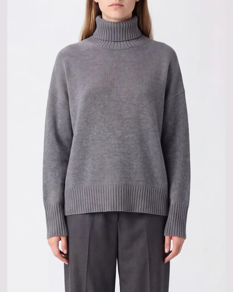 Soeur Rollkragenpullover aus reiner Merinowolle mit überschnittenen Schultern Grau