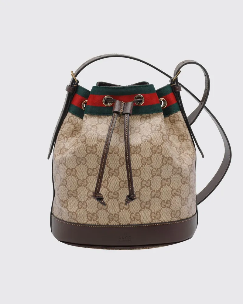 Gucci Venice Mini-Beuteltasche aus Jacquard-Stoff mit GG-Monogramm Beige