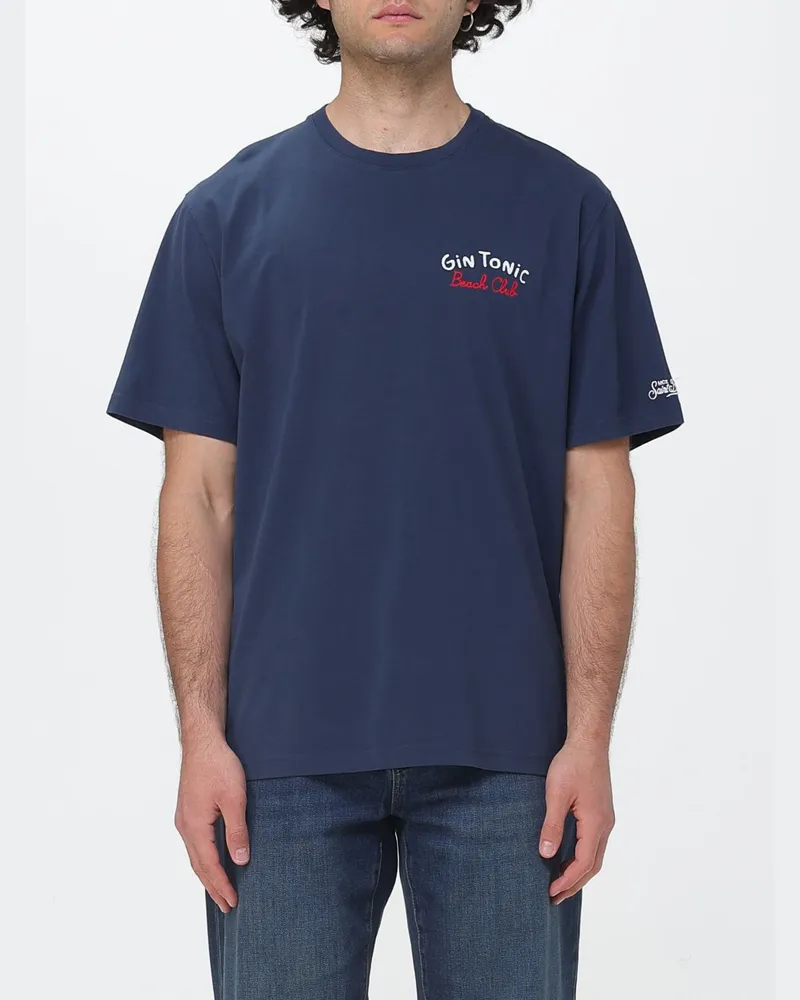 MC2 Saint Barth Bedrucktes Baumwoll-T-Shirt Blau