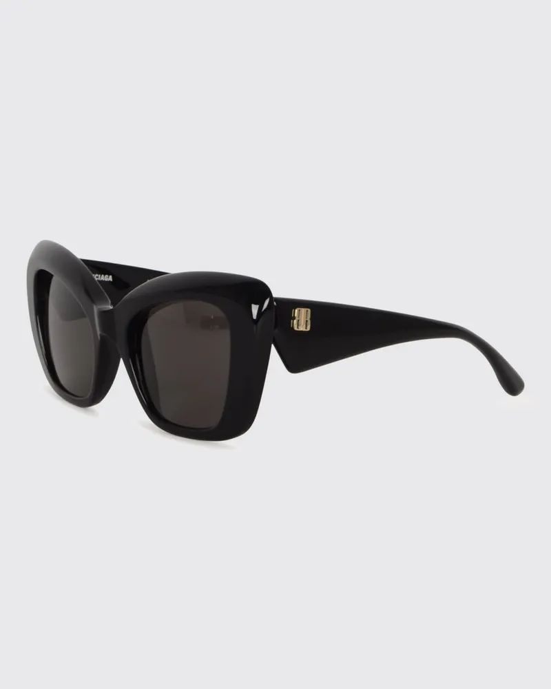 Balenciaga Masken-Sonnenbrille aus Acetat mit Monogramm und dunklen Gläsern Schwarz